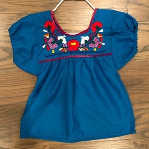 Baby girl embroidered Mexican blouse 6-12 M